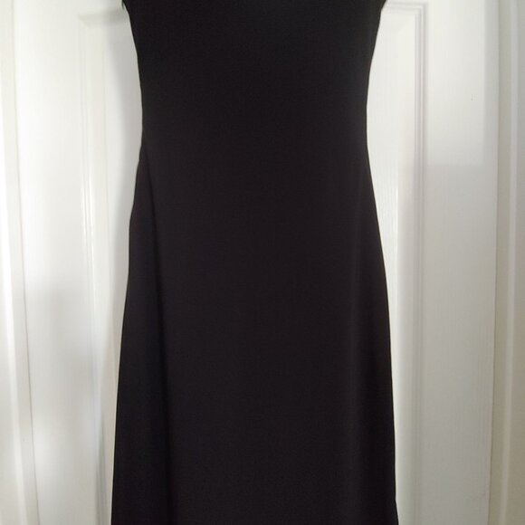 Marina Black Goth Lace Sequin Slip Dress Stretch Y2k Date Event Dress 8 - Picture 10 of 13